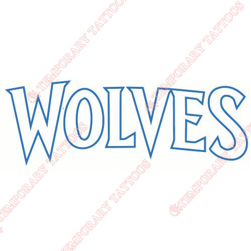 Minnesota Timberwolves Customize Temporary Tattoos Stickers NO.1087